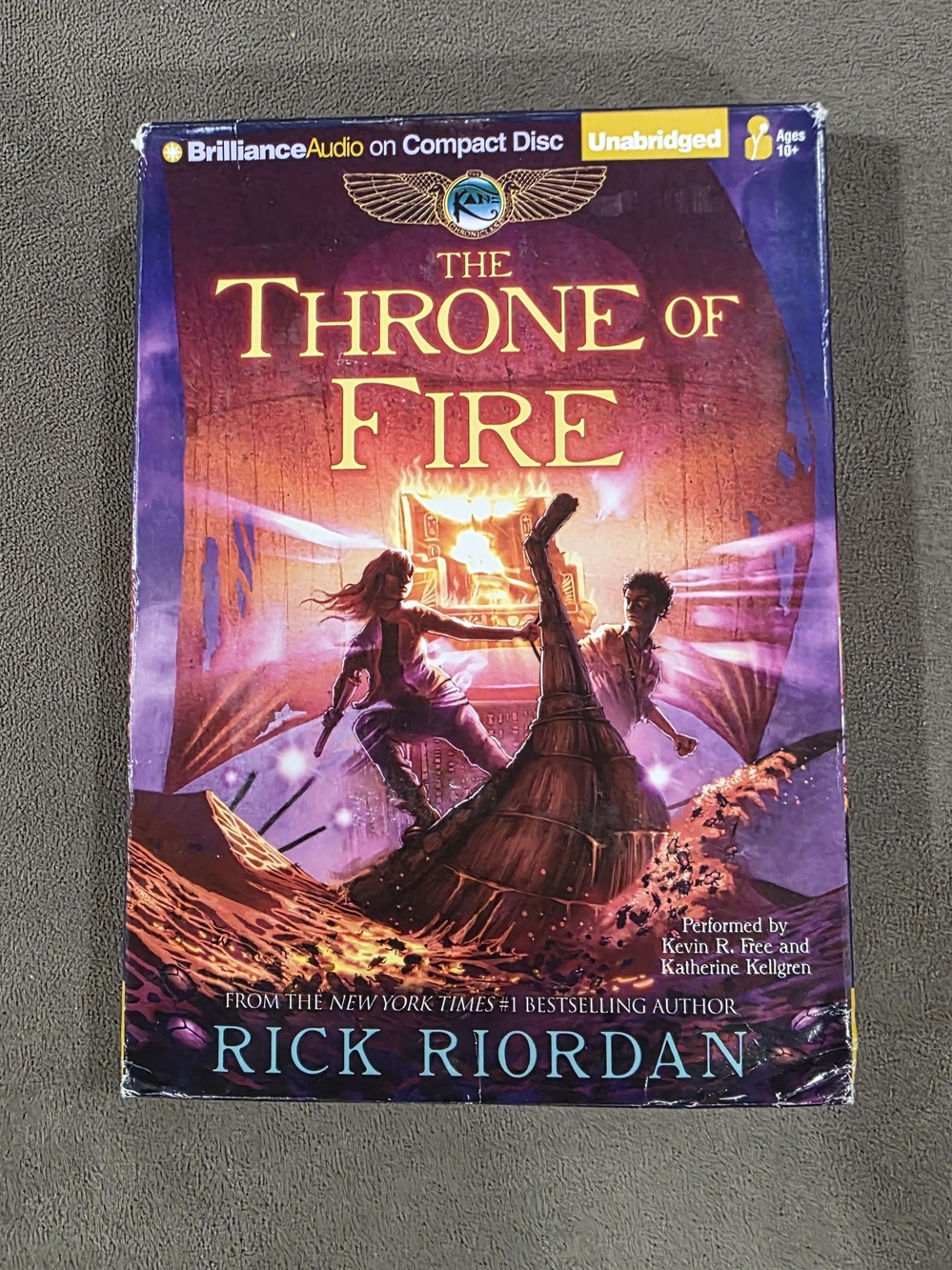 The Throne of Fire Audiobook CD - Purple Cover